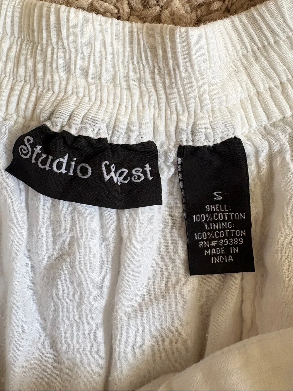 Studio West White Cotton Tiered Maxi Skirt